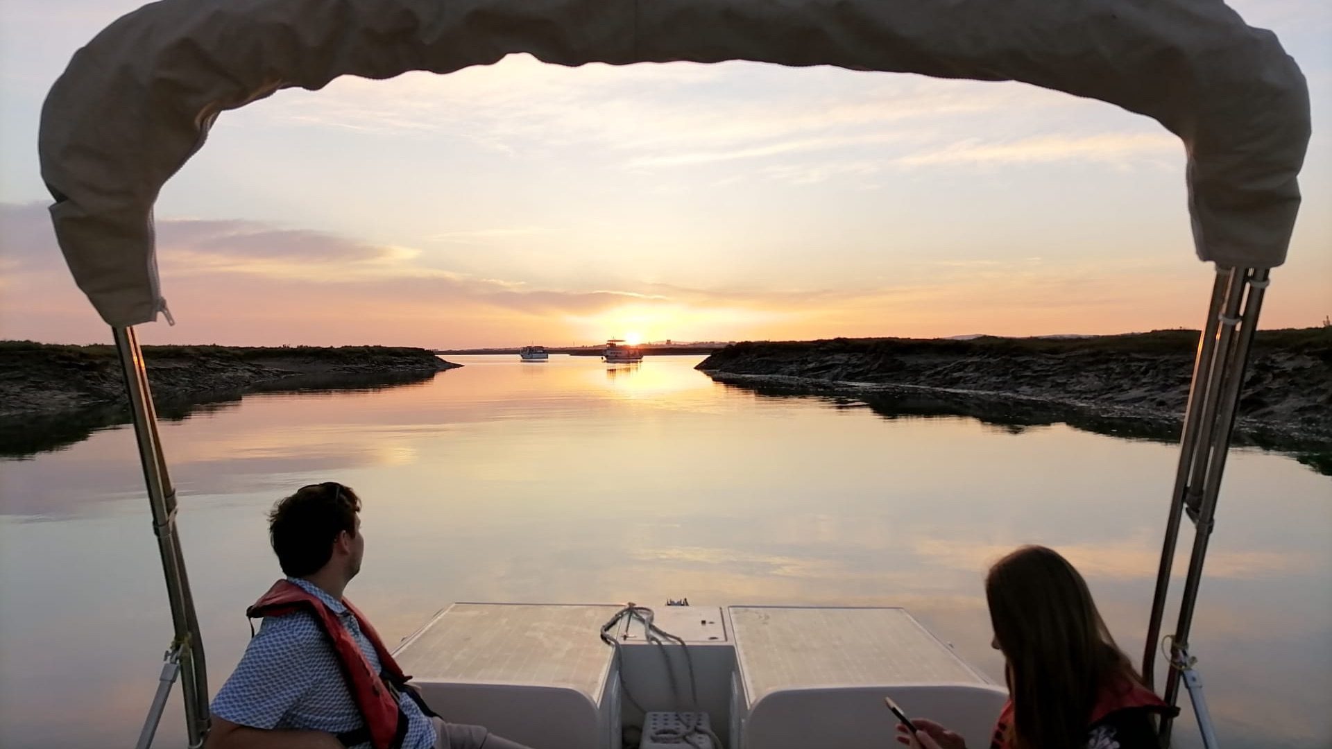 Eco-Friendly Sunset Boat Tour in Ria Formosa