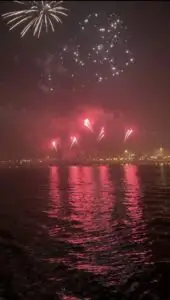 Silvester auf einem Boot
