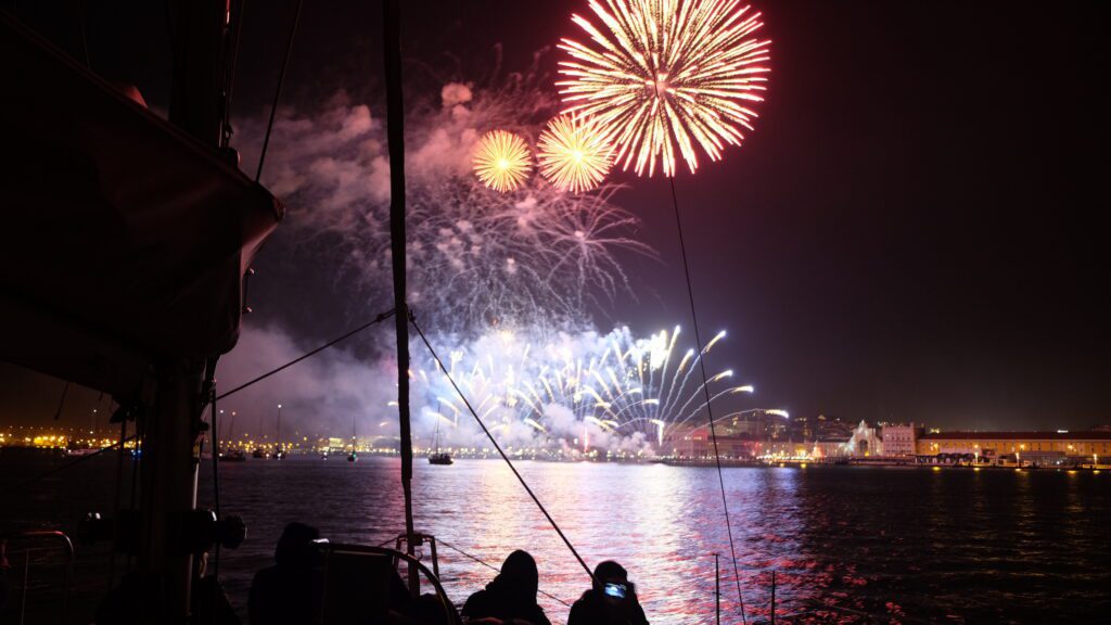 New Year in Lisbon on a Boat