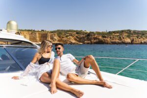 Privé zonsondergang jachtcruise in Albufeira