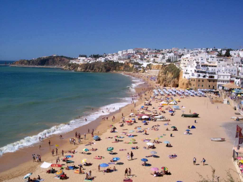 A praia de Albufeira