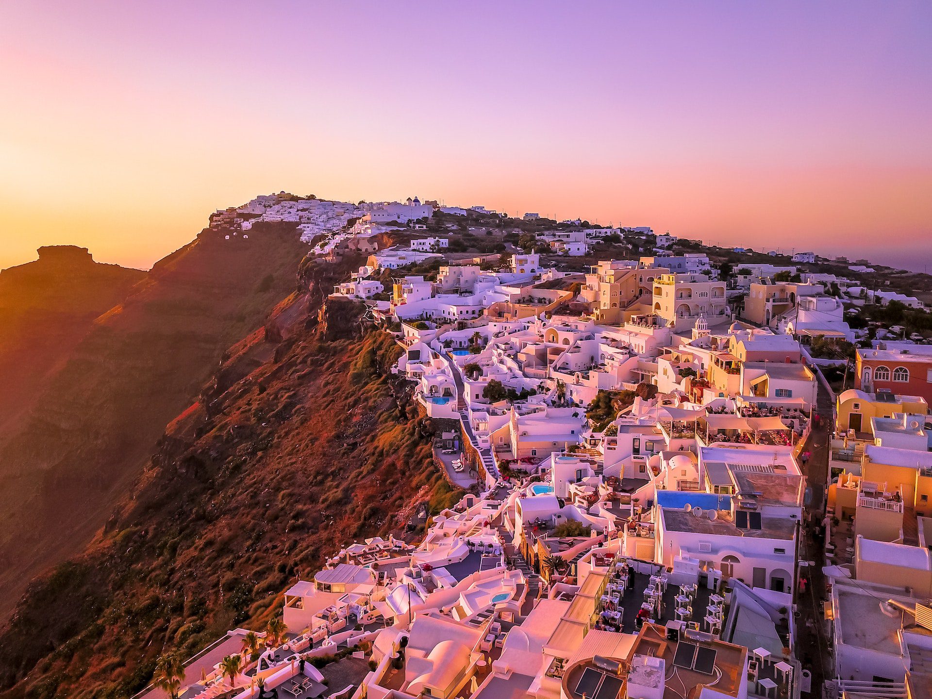 Best Views in Greece 1 Best Views in Greece Pink sunset Santorini