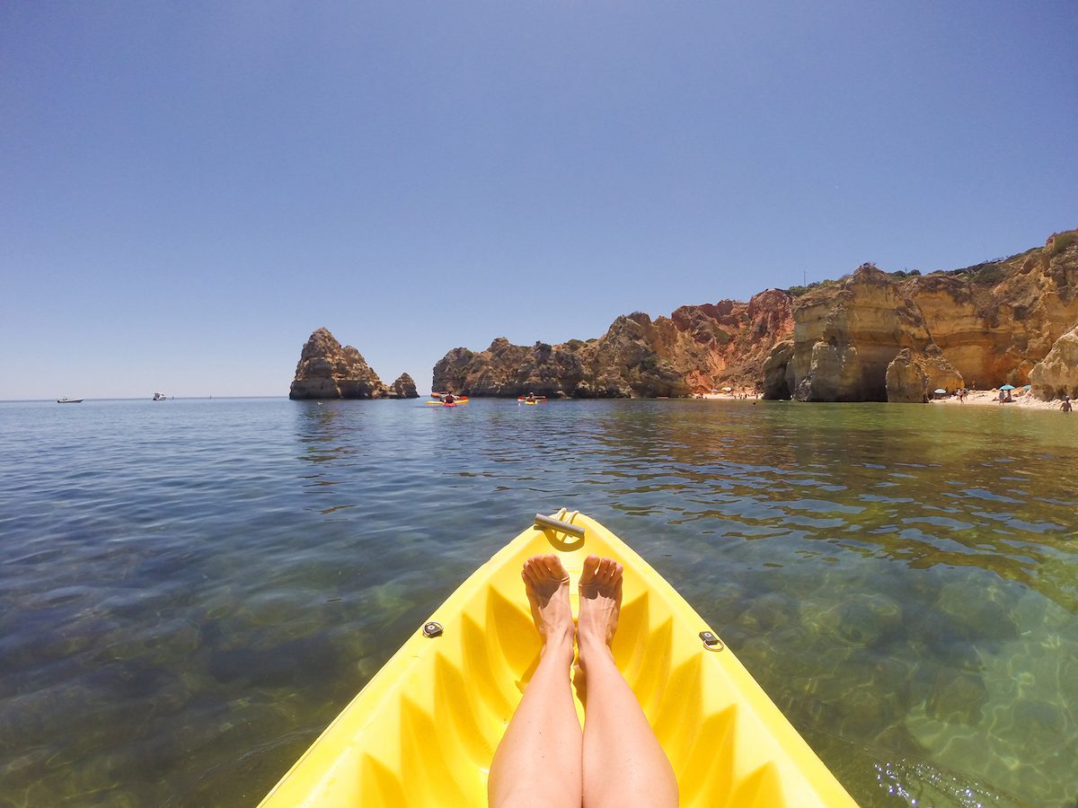 Visita ao Algarve em caiaque em Lagos