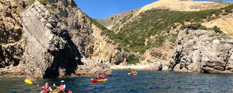 kayakers in Sesimbra