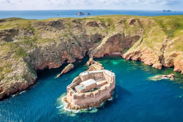 Aerial view on island Berlengas Boat Trip from Peniche