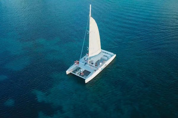 Beautiful sailing catamaran in Saint Lucia