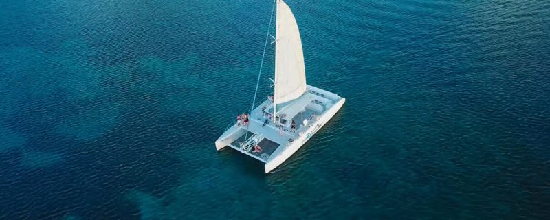 Beautiful sailing catamaran in Saint Lucia