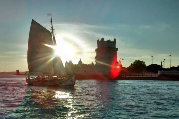 Sunset Cruise Lisbon Traditional in front of Torre de Belém