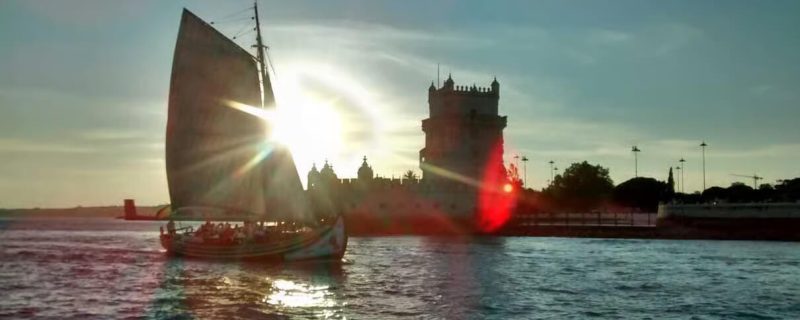Sunset Cruise Lisbon Traditional in front of Torre de Belém